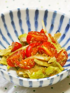 プチトマトとキャベツのごま和え♪-レシピのメイン写真