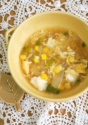 コーンと卵の中華スープ♪-レシピのメイン写真