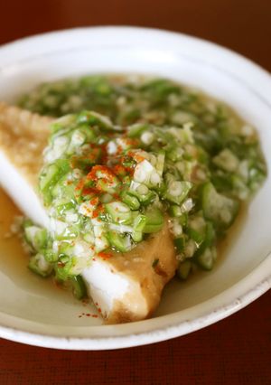 朝昼夕♪簡単♪厚揚げのとろとろオクラかけ-レシピのメイン写真
