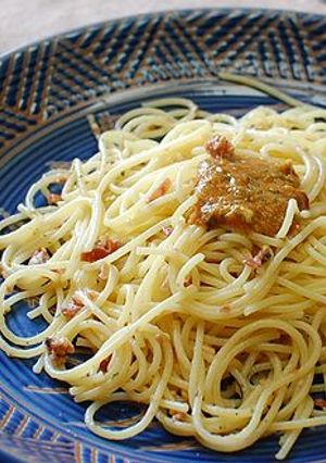 梅とチーズのスパゲティ-レシピのメイン写真
