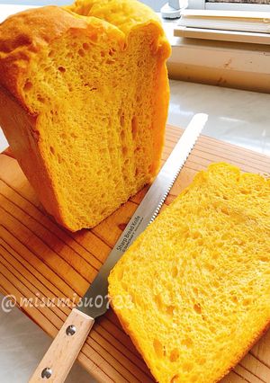 お砂糖なし炭酸水で！南瓜たっぷり食パン-レシピのメイン写真