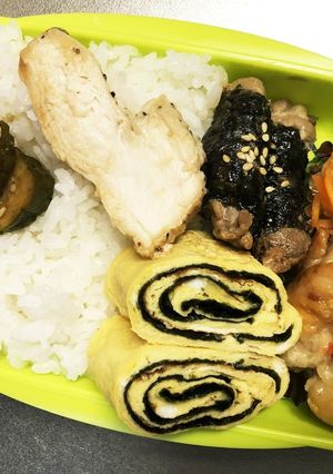 旦那弁当147♥鶏ムネチリ弁当!-レシピのメイン写真