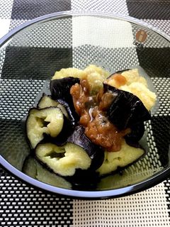 レンジで簡単!なすの梅肉和え-レシピのメイン写真