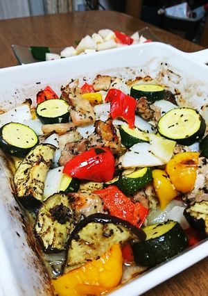 鶏もも肉と野菜のマリネオーブン焼き-レシピのメイン写真