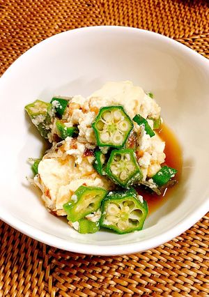 オクラとジャコのくずし豆腐-レシピのメイン写真