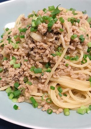 余った鶏そぼろで和風ミートパスタ-レシピのメイン写真