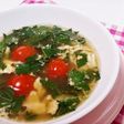 モロヘイヤとトマトの中華スープ