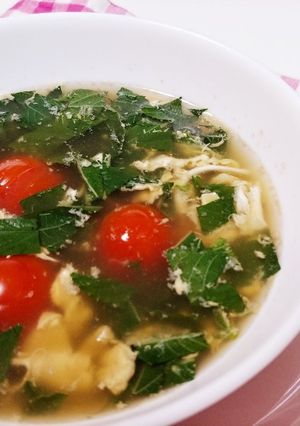 モロヘイヤとトマトの中華スープ-レシピのメイン写真