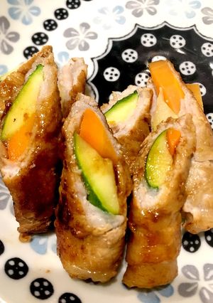ズッキーニと人参の肉巻き-レシピのメイン写真
