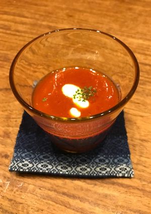 カゴメ基本のトマトソースで冷製スープ-レシピのメイン写真