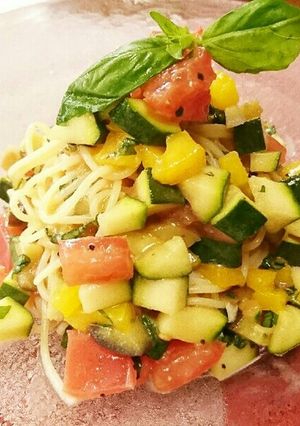 夏野菜の冷製スパゲッティー-レシピのメイン写真
