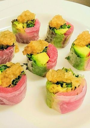 マグロとアボカドの彩り生春巻-レシピのメイン写真
