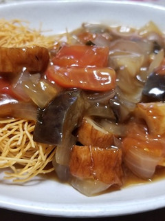 天然キノコを使ったマルタイの皿うどん・②-レシピのメイン写真
