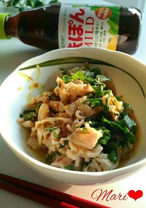 大葉香る♪味ぽん×鶏皮おつまみ-レシピのメイン写真