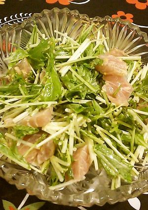 マグロと水菜のサラダ-レシピのメイン写真