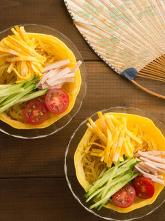 そうめんかぼちゃのレンチン冷やし中華-レシピのメイン写真