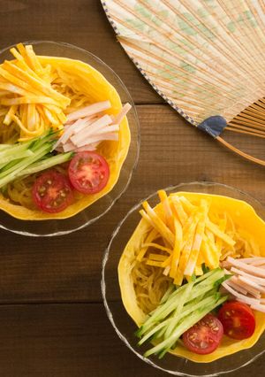 そうめんかぼちゃのレンチン冷やし中華-レシピのメイン写真