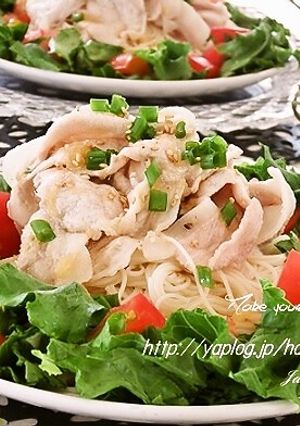 ランチに♪豚しゃぶのサラダ☆素麺-レシピのメイン写真