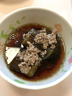 茄子のそぼろ煮【病院食】-レシピのメイン写真