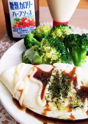お好み焼き味の目玉焼き　糖質制限中☺-レシピのメイン写真