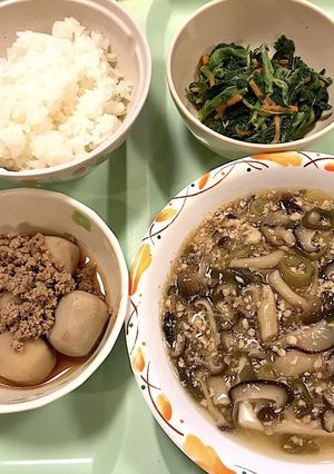 きのこあん豆腐 (きのこ生姜)【病院食】-レシピのメイン写真