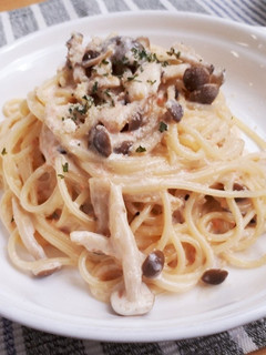 ランチに~鮭ときのこのクリームパスタ-レシピのメイン写真