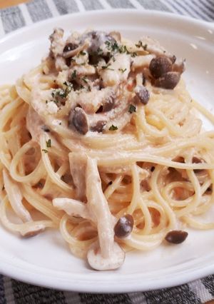 ランチに~鮭ときのこのクリームパスタ-レシピのメイン写真