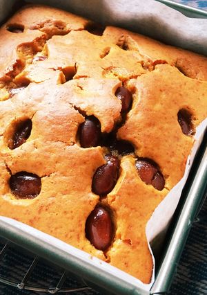 ＊金時豆のせ！黒糖かぼちゃケーキ＊-レシピのメイン写真
