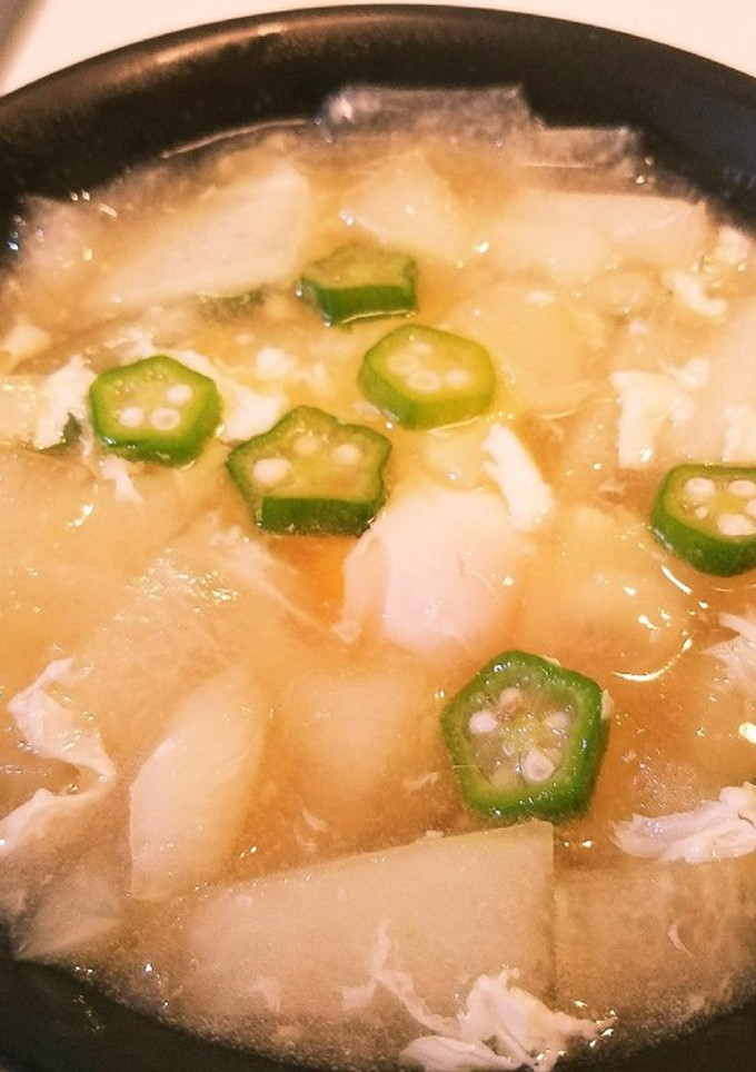 冬瓜とオクラのとろとろうどん-レシピのメイン写真