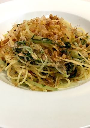 水菜とツナのパスタ-レシピのメイン写真