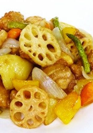 彩り野菜と鶏肉の黒酢炒め-レシピのメイン写真