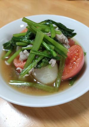 かぶとトマトと豚肉の塩こうじ煮❤-レシピのメイン写真