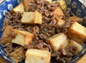 簡単な厚揚げとひき肉の甘辛煮-レシピのメイン写真