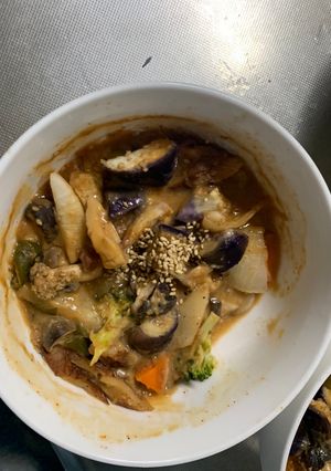 肉無チクワクリーミー洋風坦々麺味野菜炒め-レシピのメイン写真