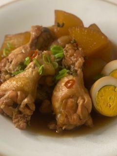 爽やかな山椒香る♡大根と手羽元の甘辛煮-レシピのメイン写真