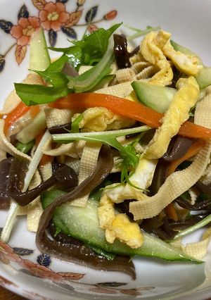 中華副菜！豆腐皮の彩り冷菜-レシピのメイン写真