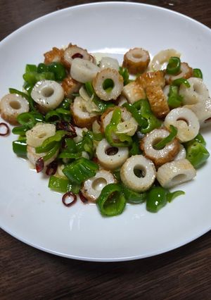 ちくわとピーマンのペペロンチーノ風炒め-レシピのメイン写真