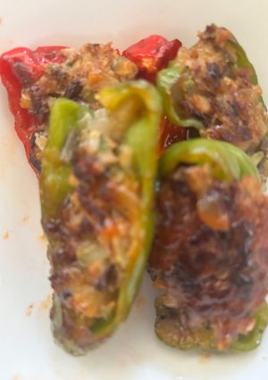 野菜沢山のピーマンの肉詰め😋-レシピのメイン写真