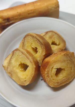 玉子焼きフライパンで☆バウムクーヘン-レシピのメイン写真