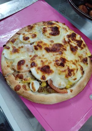 カレー風味ミートピザ-レシピのメイン写真