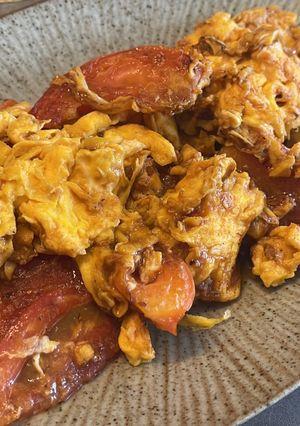 トマトと玉子のオイスターソース炒め-レシピのメイン写真