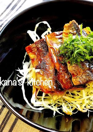 テリテリ☆簡単☆さんまの蒲焼き丼♪♪-レシピのメイン写真