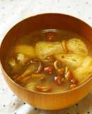 株とりなめこの味噌汁♪新鮮で美味♪