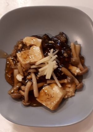 茄子揚げにきのこと豆腐ヘルシーあんかけ-レシピのメイン写真
