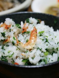 春菊と桜エビのご飯-レシピのメイン写真