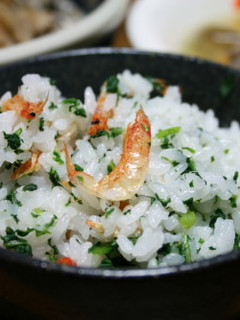 春菊と桜エビのご飯-レシピのメイン写真
