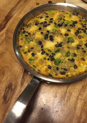 ベジタリアンに捧げる豆と大麦のオムレツ-レシピのメイン写真