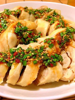 韓国ハルモニ直伝!茹で鶏にんにく辛みだれ-レシピのメイン写真