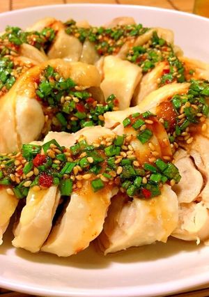 韓国ハルモニ直伝!茹で鶏にんにく辛みだれ-レシピのメイン写真