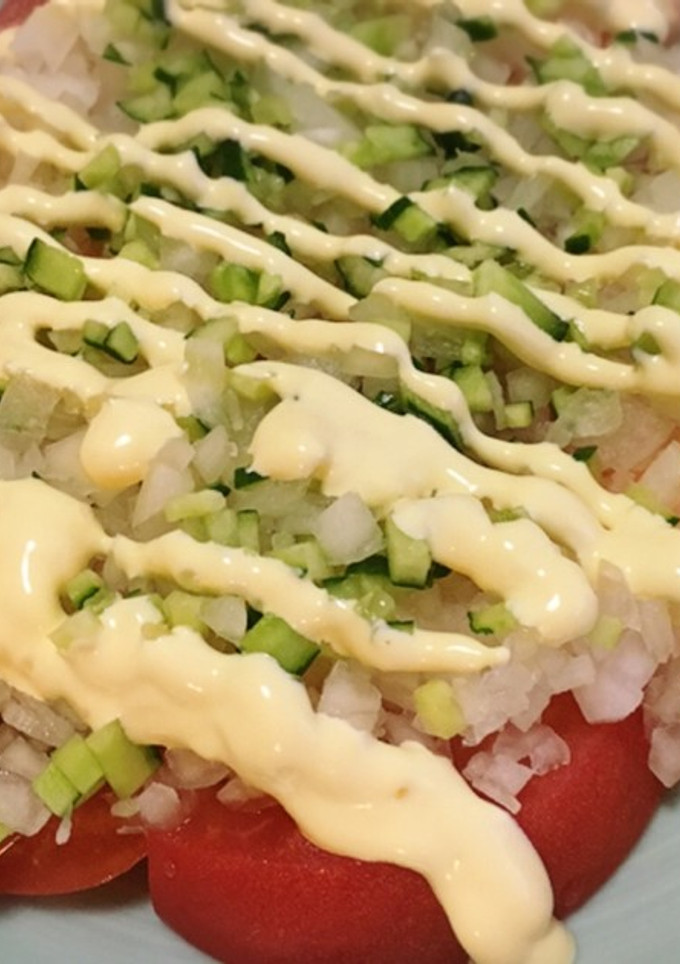 トマトと玉ねぎの簡単さっぱりサラダ-レシピのメイン写真